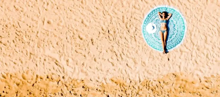 woman relaxing on a beach